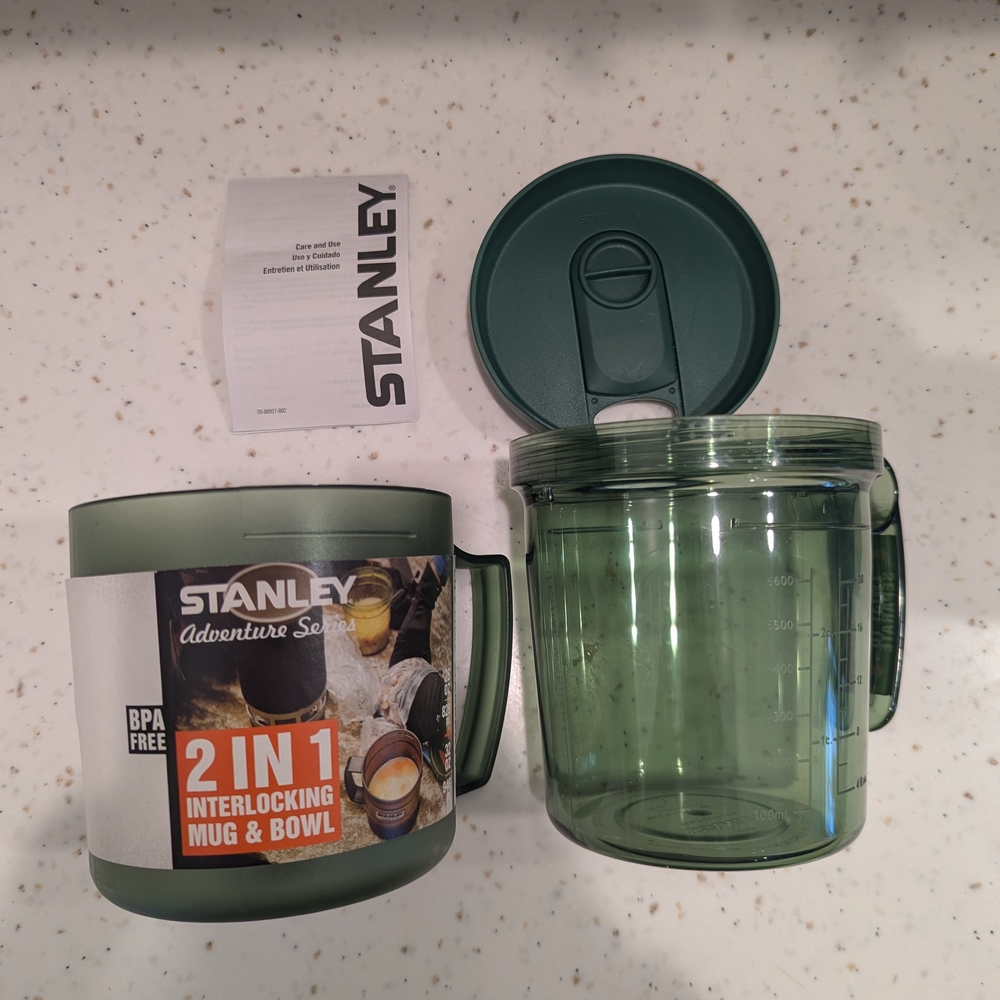 RARE Stanley Green 2-in-1 Interlocking Mug & Bowl